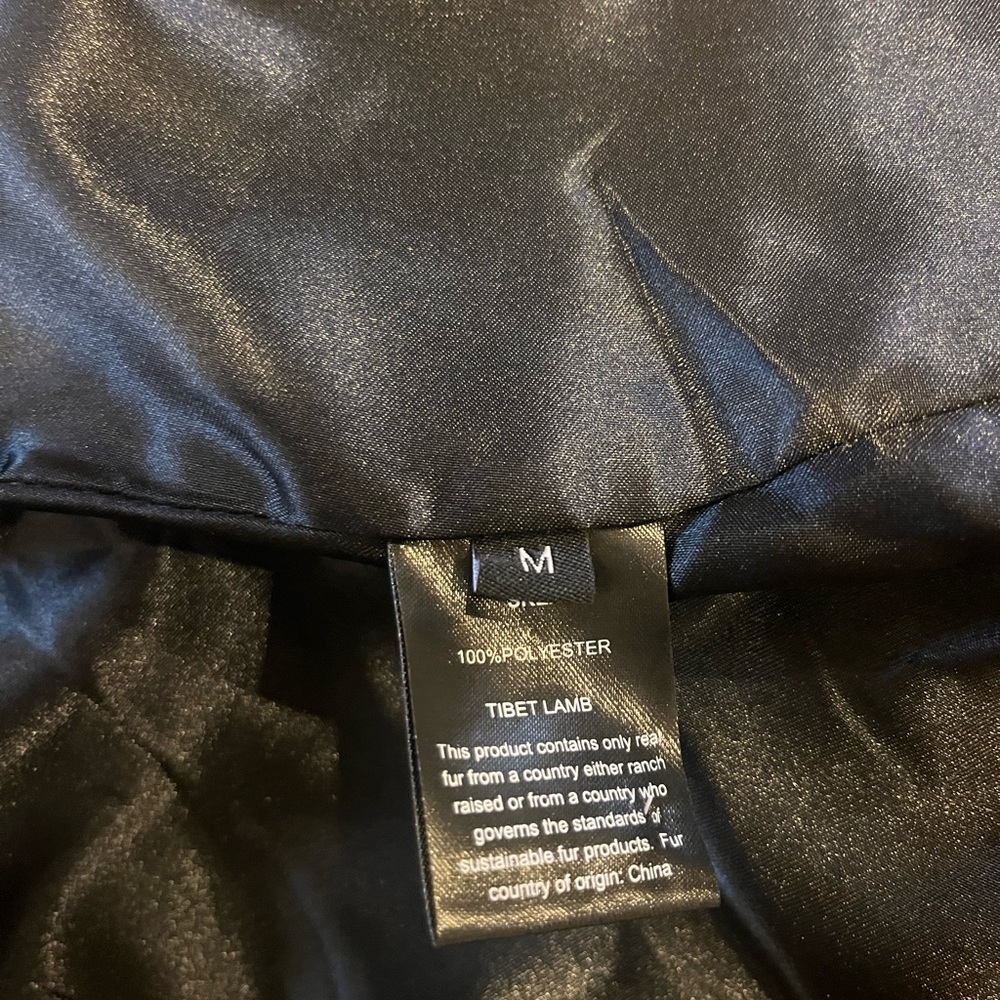 Skea Mongolian lamb jacket black medium